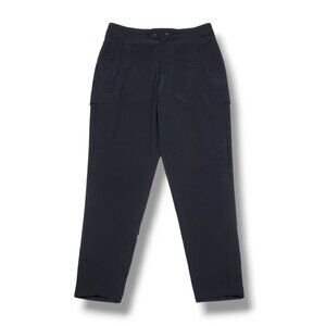 Athleta Uptown Ankle Pants Womens 6 Black High Rise Zipper Hem‎